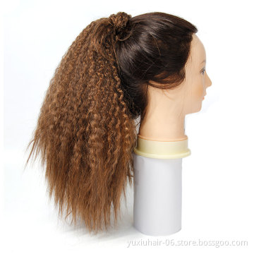 YXCHERISHAIR 18" 150g Synthetic Heat Resistance Japanese Fiber Apply Long Kinky Curly Ponytail Hair Extension Free Shipping